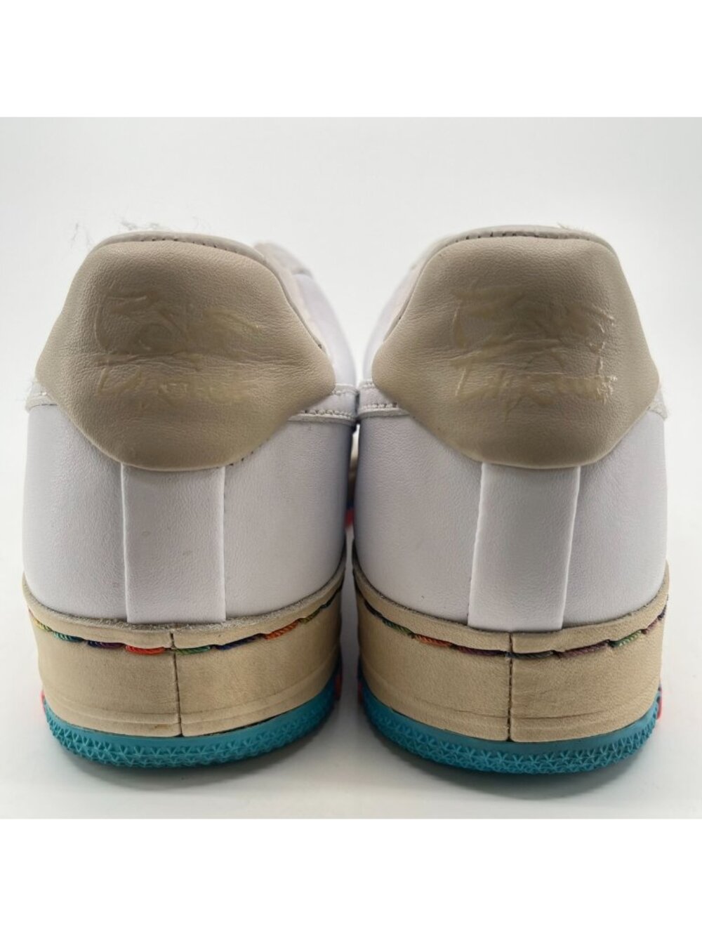 Nike Air Force 1 Low Womens Size 7 White Yellow Athletic Leather Shoes Sneakers - Picture 8 of 10